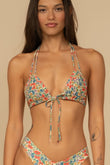 Florencia Floral Euro Bow Bikini Top