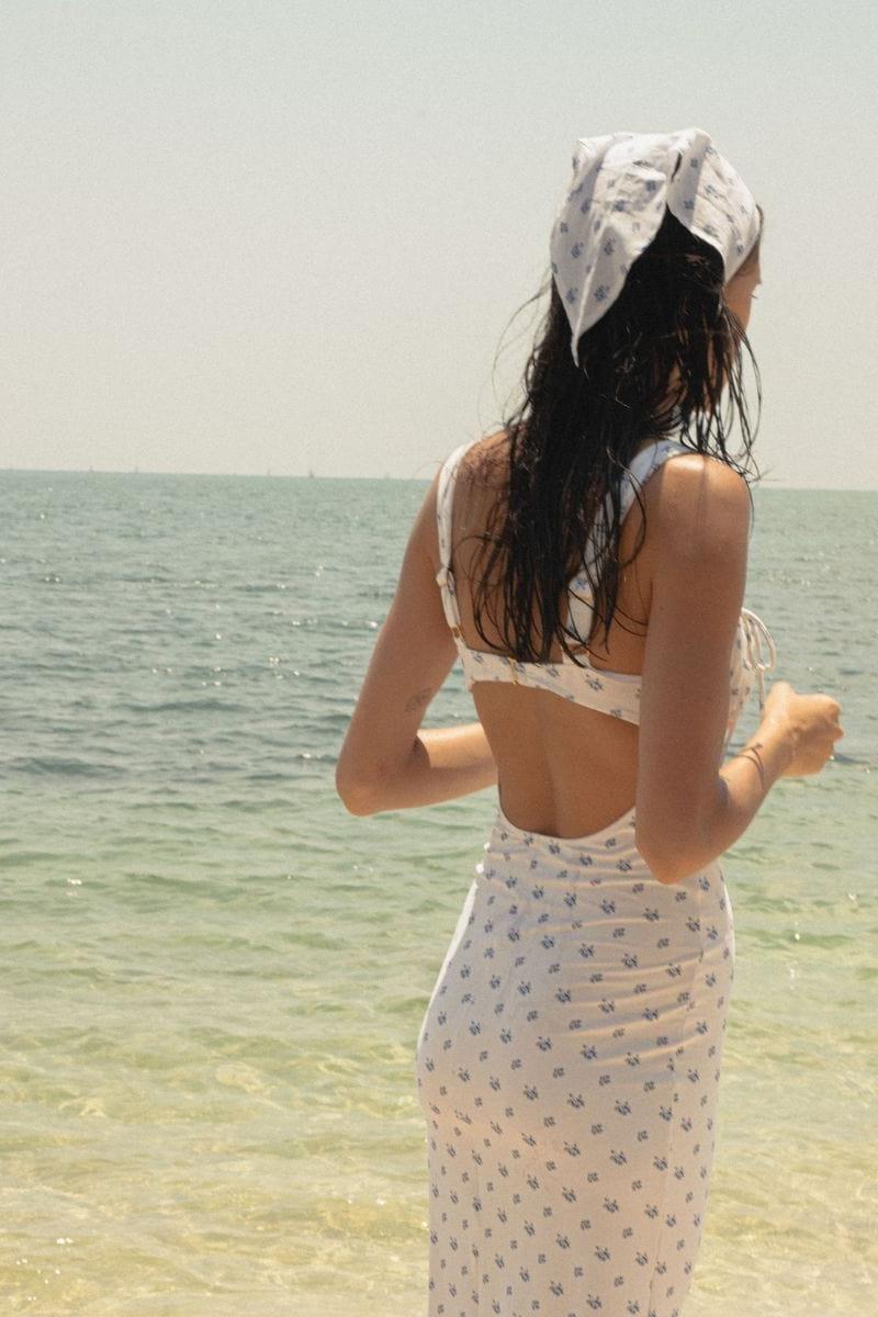 Heidi Floral Tie-Up Scarf