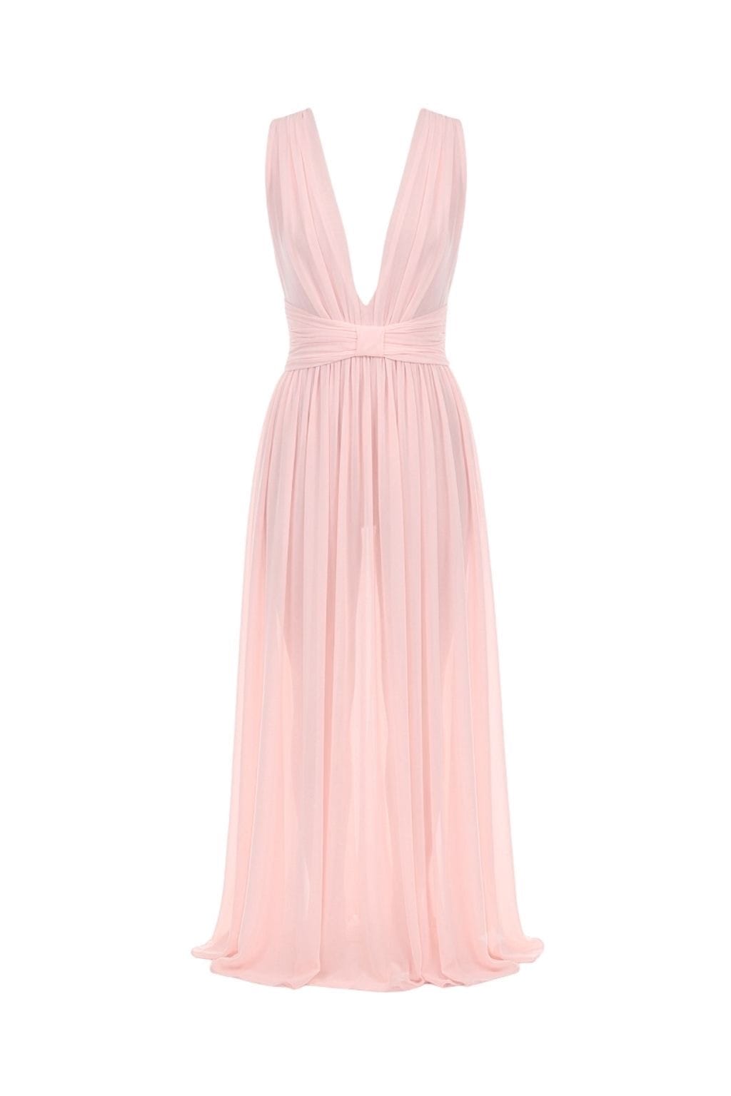 Pale Blush Mesh Claire Dress