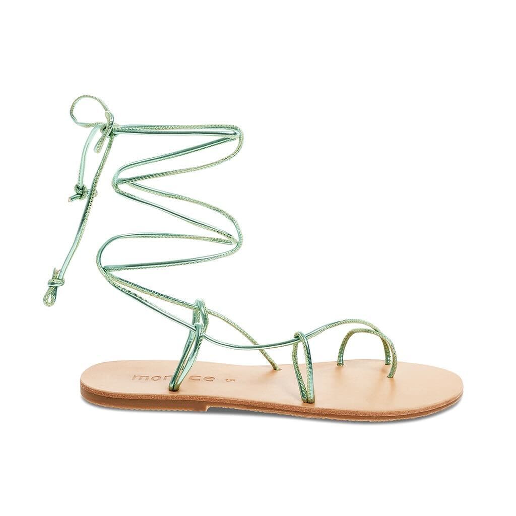 Montce x Madeira Sandals (Metallic Cord Green)