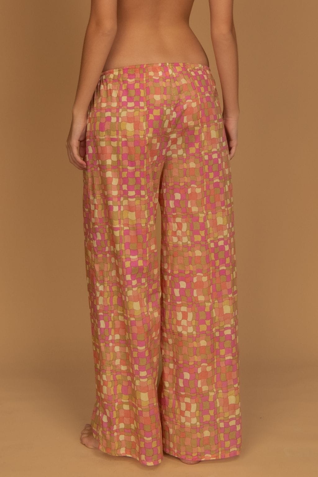 Ibiza Geo Drawstring Wide-Leg Pant