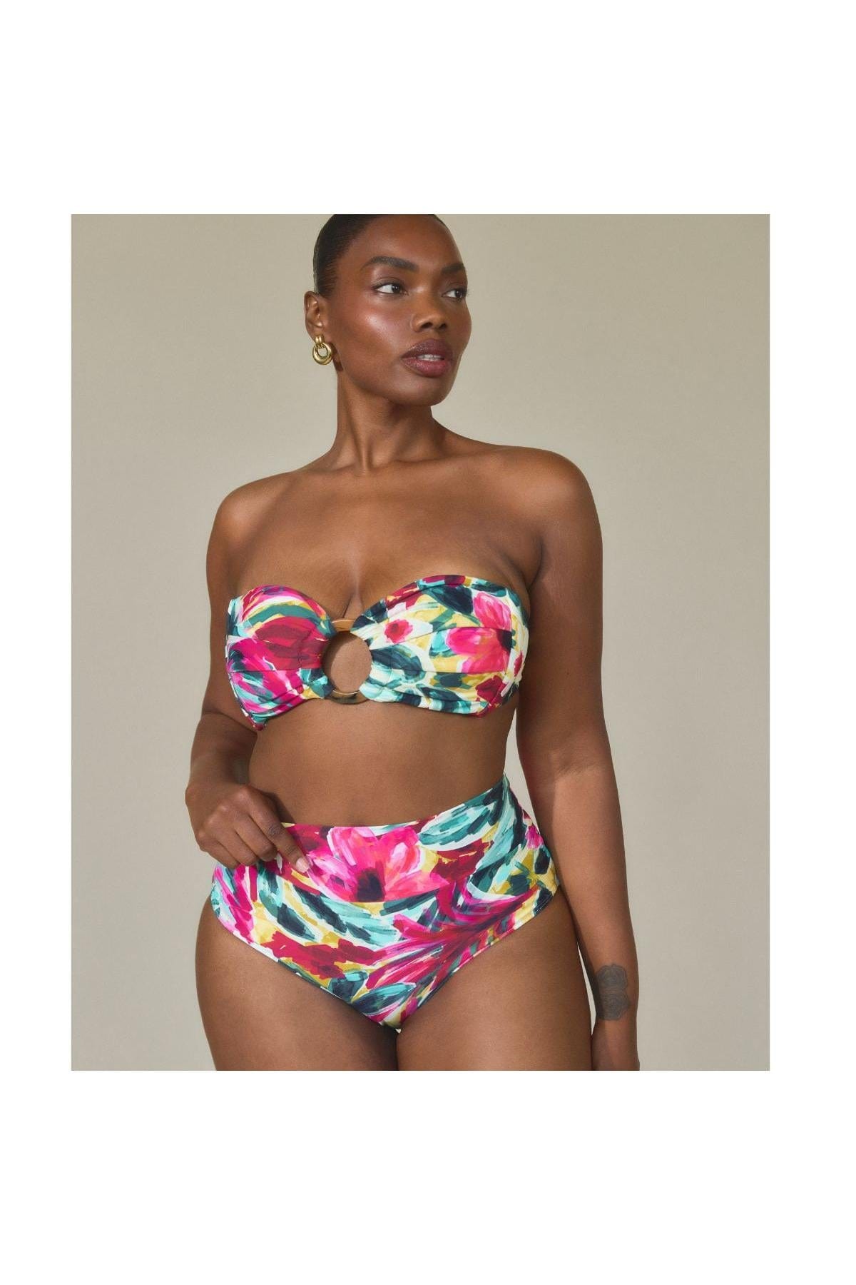 Floral High Waisted Bikini Pants Floral High Waist Bikini Bottom