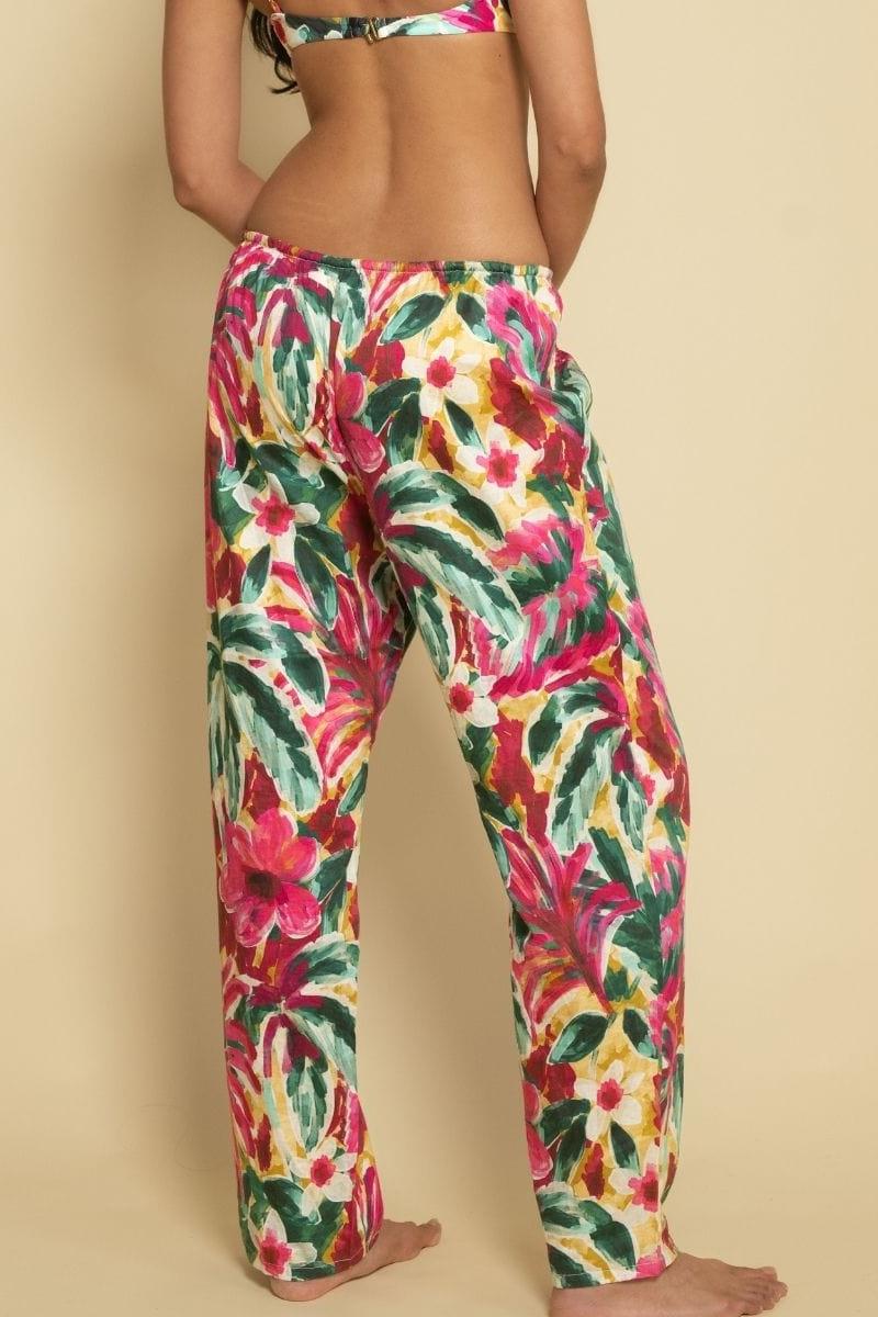 Isla Floral Wide-Leg Drawstring Pant