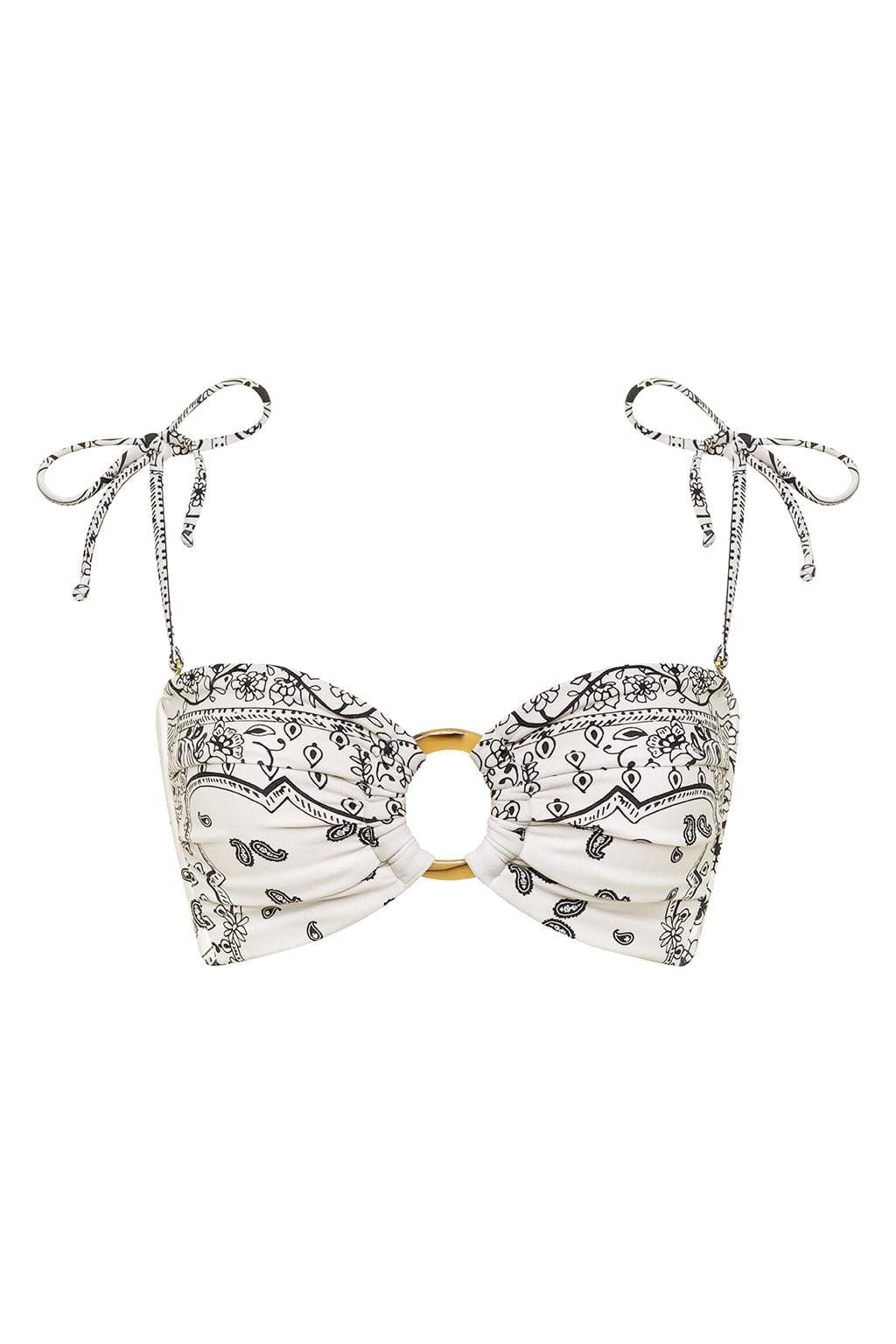 Ivy Bandana Tori Ties Bandeau Bikini Top
