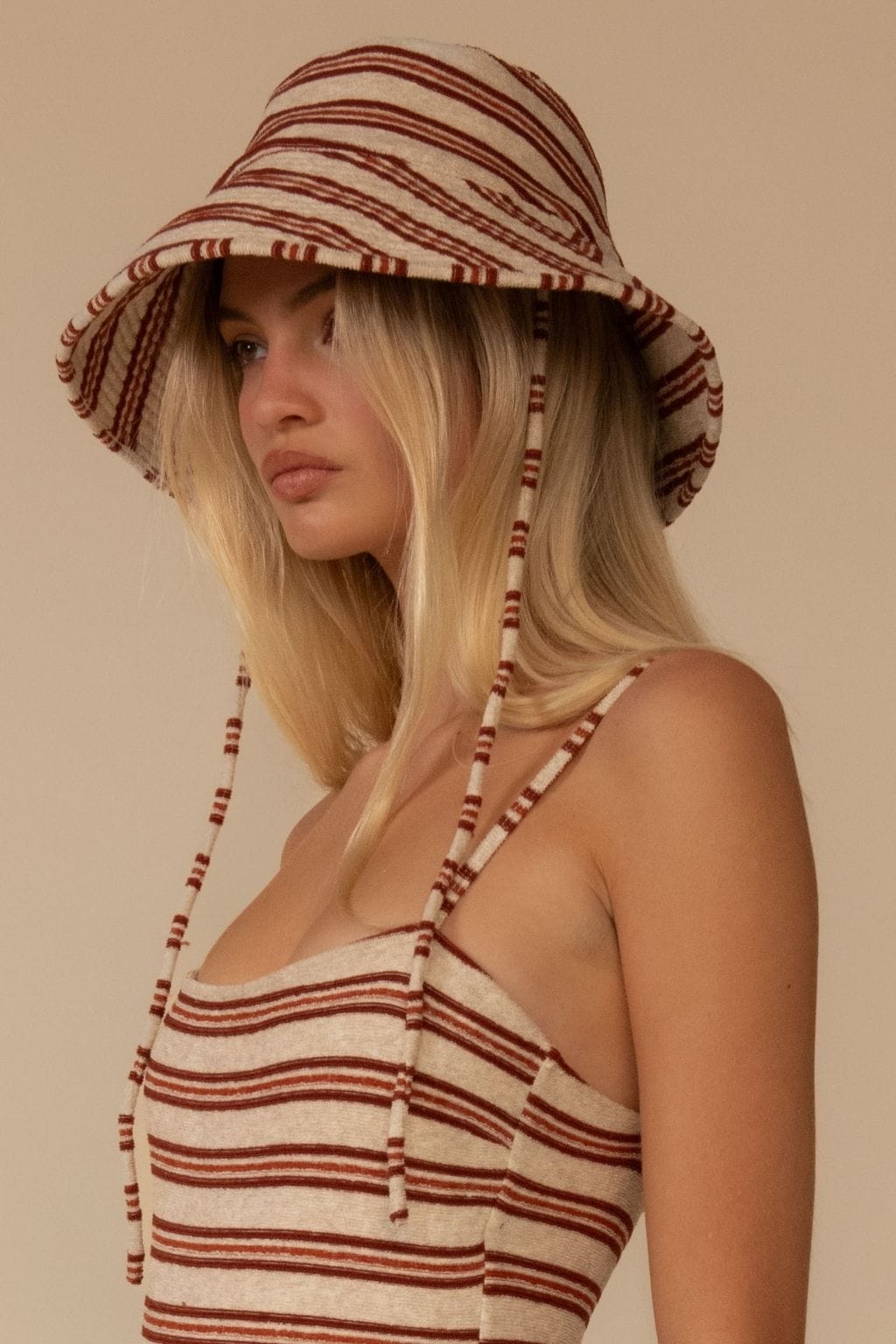 Joan Stripe Floppy Bucket Hat