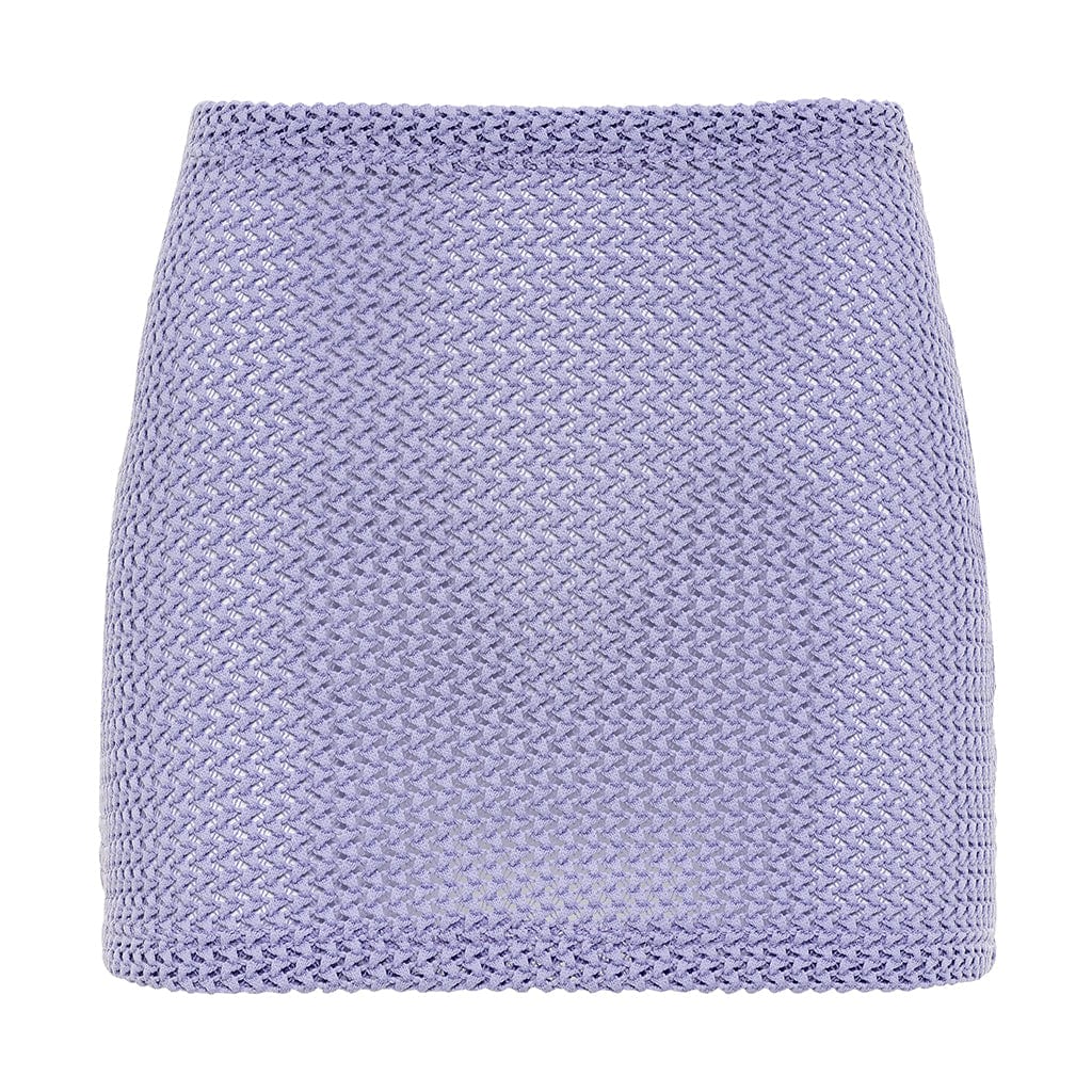 Lavender Crochet Micro Skirt