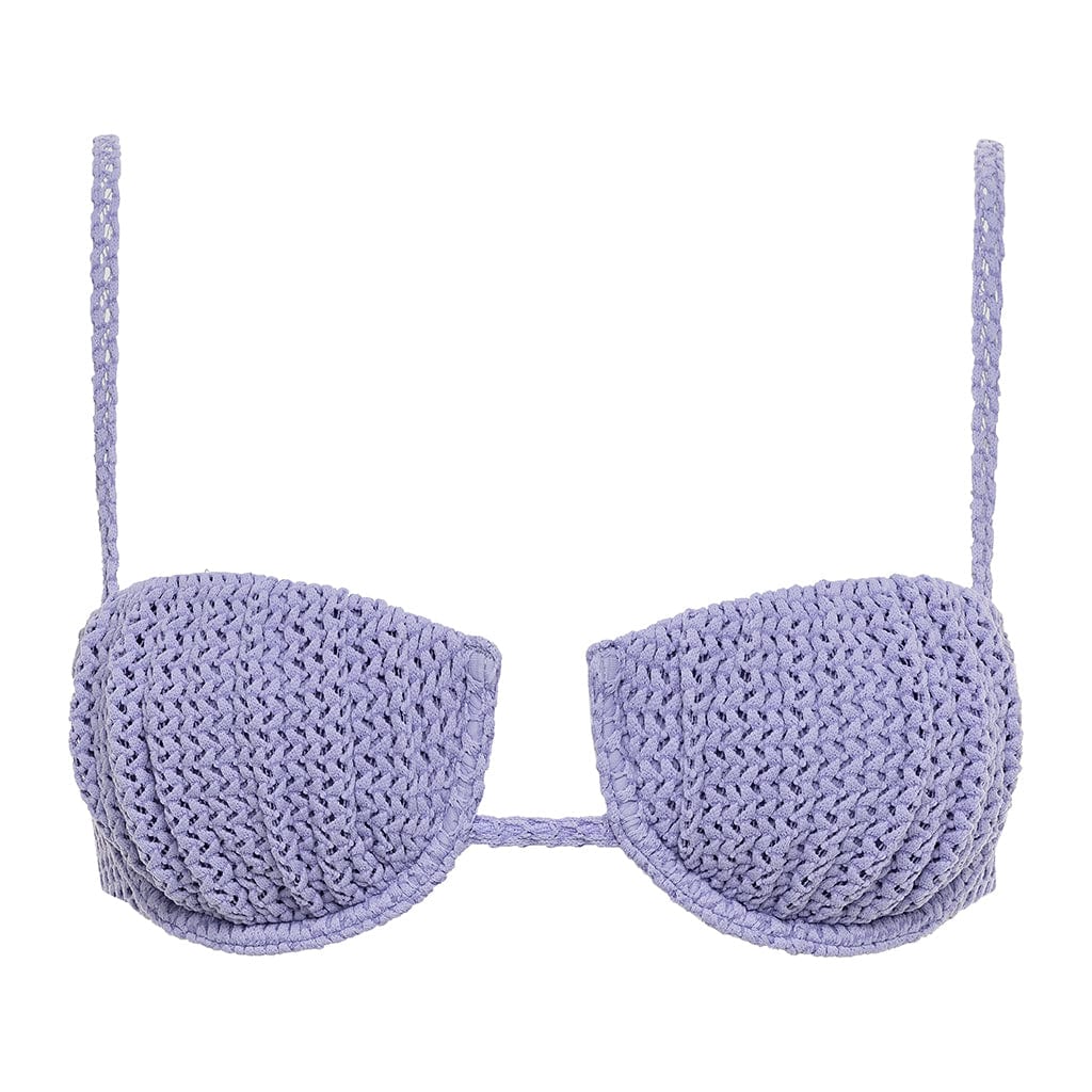 Lavender Crochet Petal Bikini Top