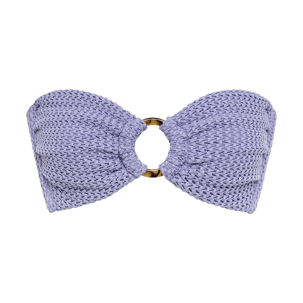 Lavender Crochet Tori Ties Bandeau Bikini Top