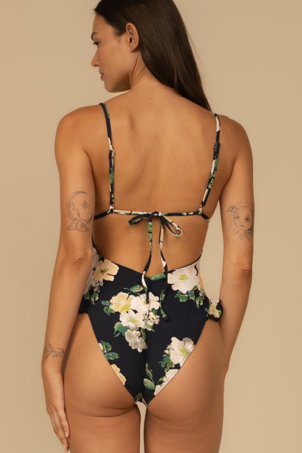 Liz Floral Devin Rosa Ruffle One-Piece