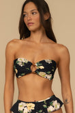 Liz Floral Tori Ties Bandeau Bikini Top