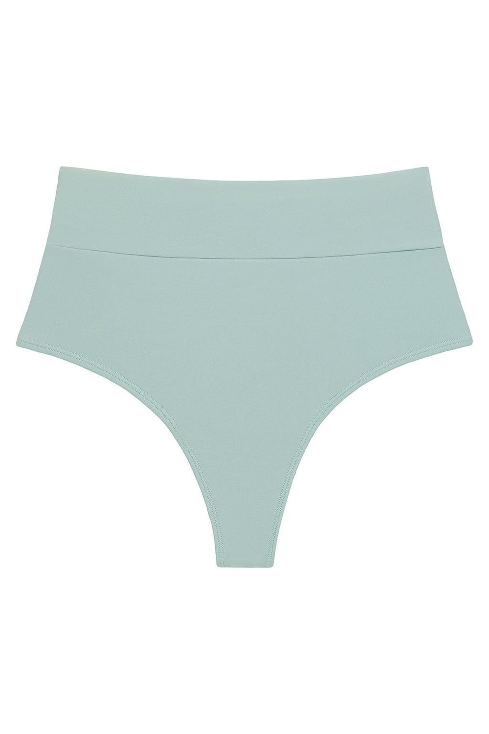 Powder Blue Full Coverage High Rise Bikini Bottom
