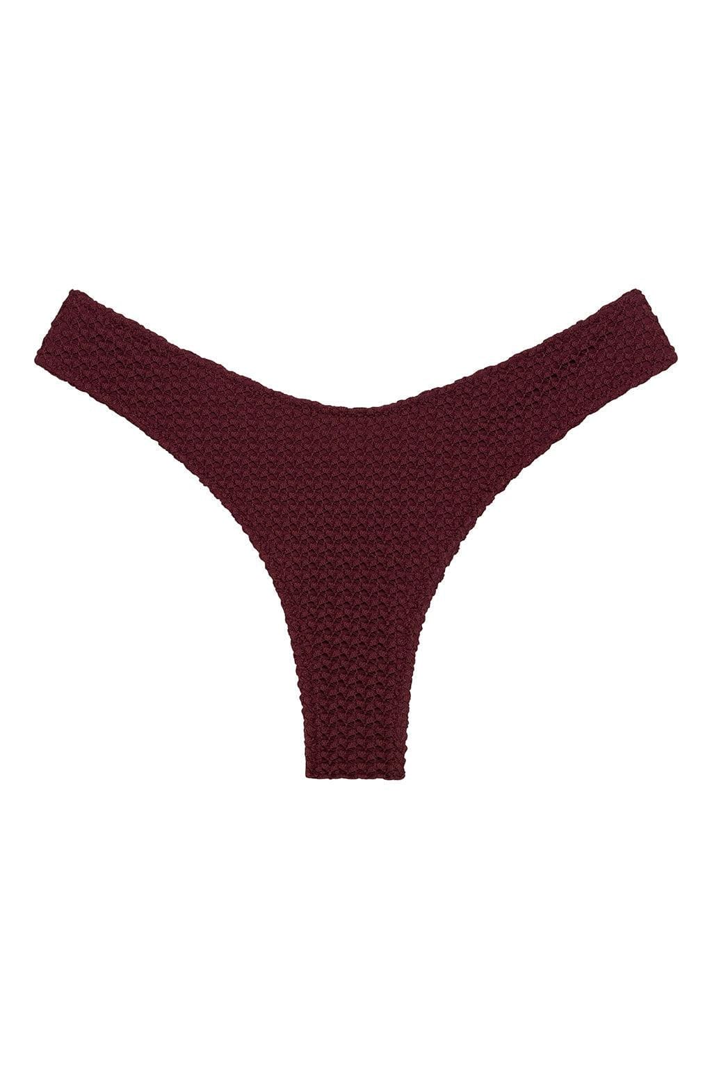 Maroon Crochet Lulu (Zig-Zag Stitch) Bikini Bottom