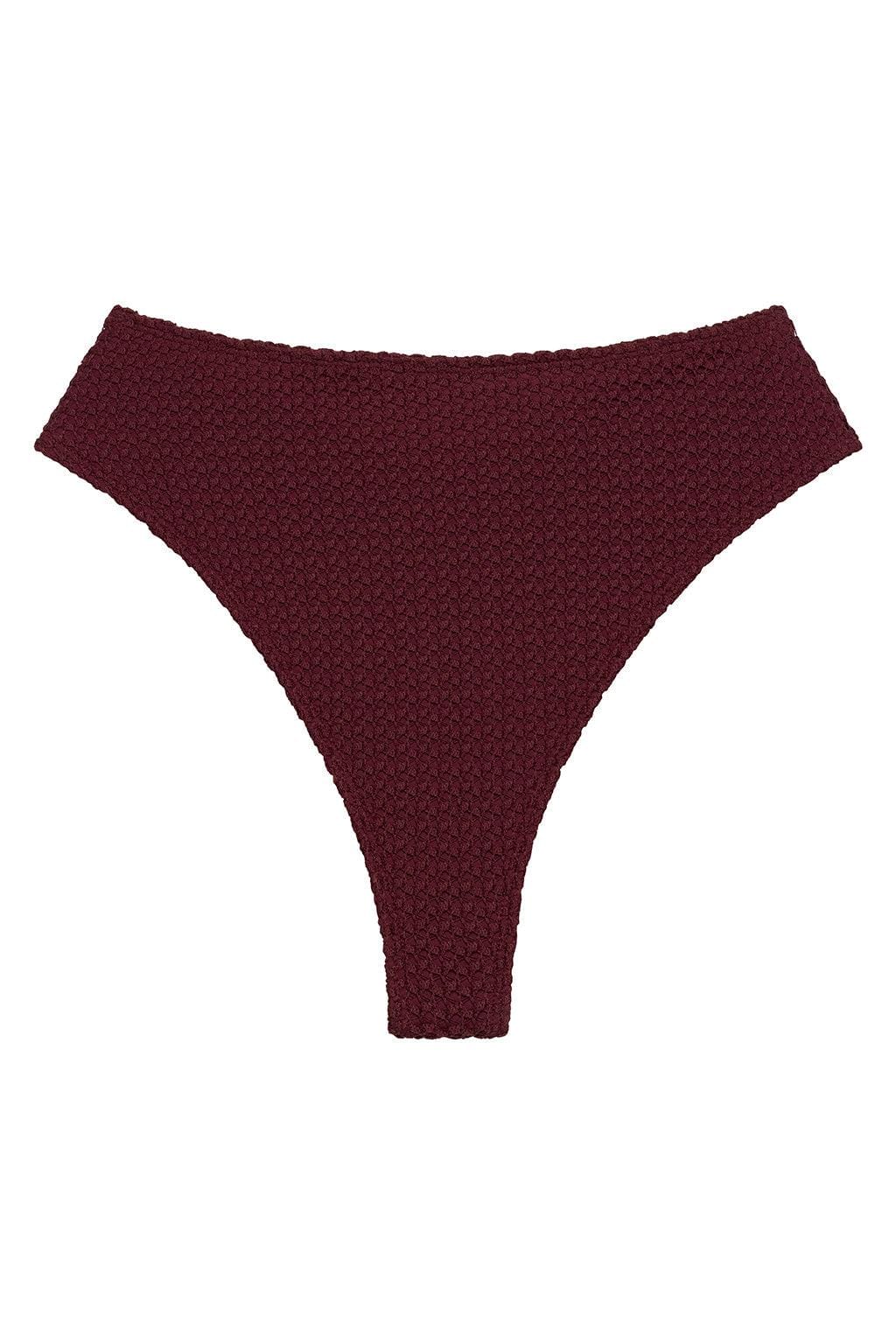Maroon Crochet Paula Bikini Bottom