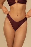 Maroon Crochet Lulu (Zig-Zag Stitch) Bikini Bottom
