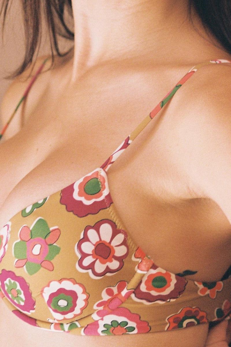 Mazzy Floral Dainty Bikini Top