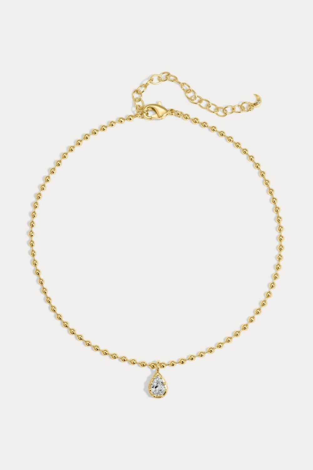 Mini Cleo Pear Anklet (Gold)