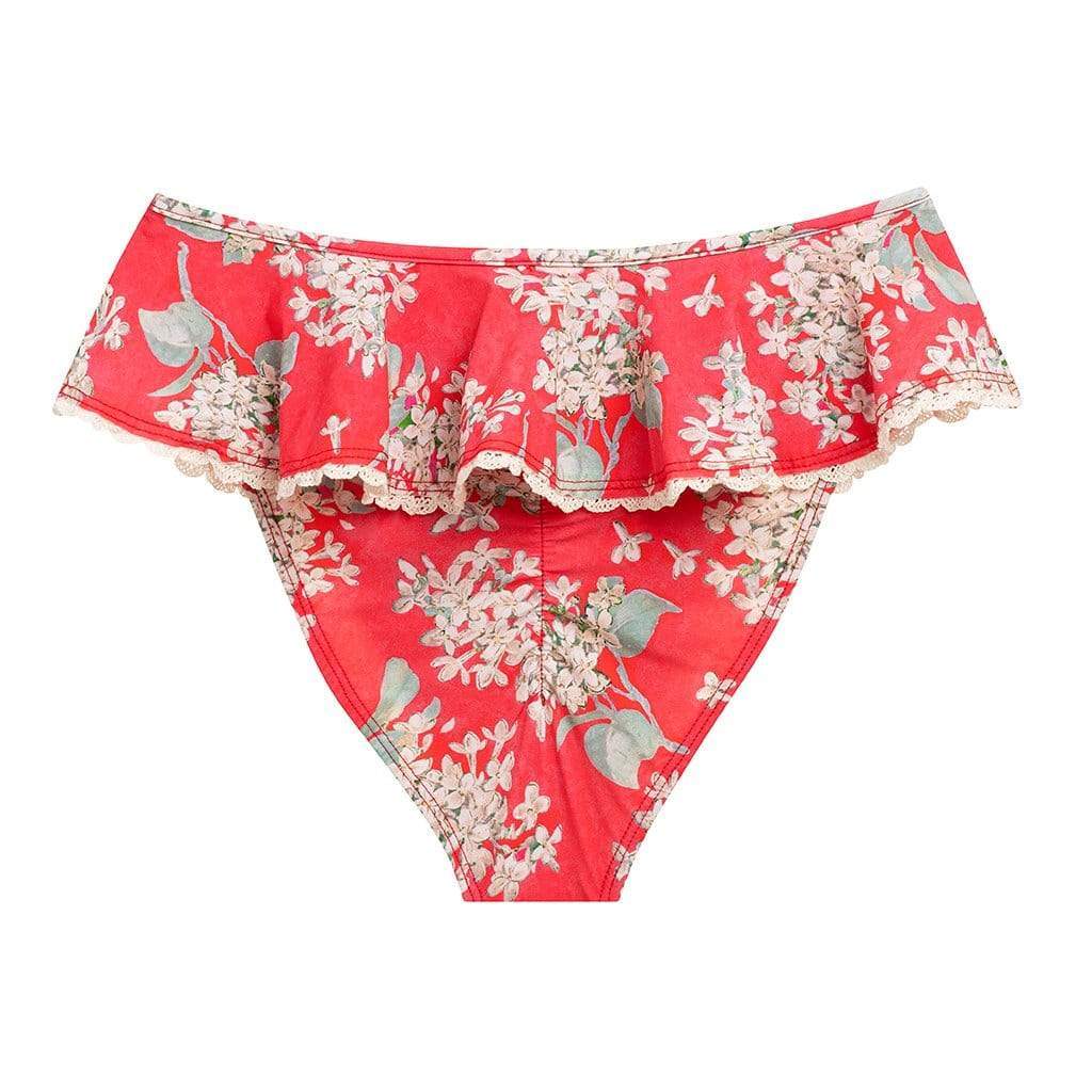 XXS Vintage Floral Tamarindo Ruffle (W/Trim) Bikini Bottom