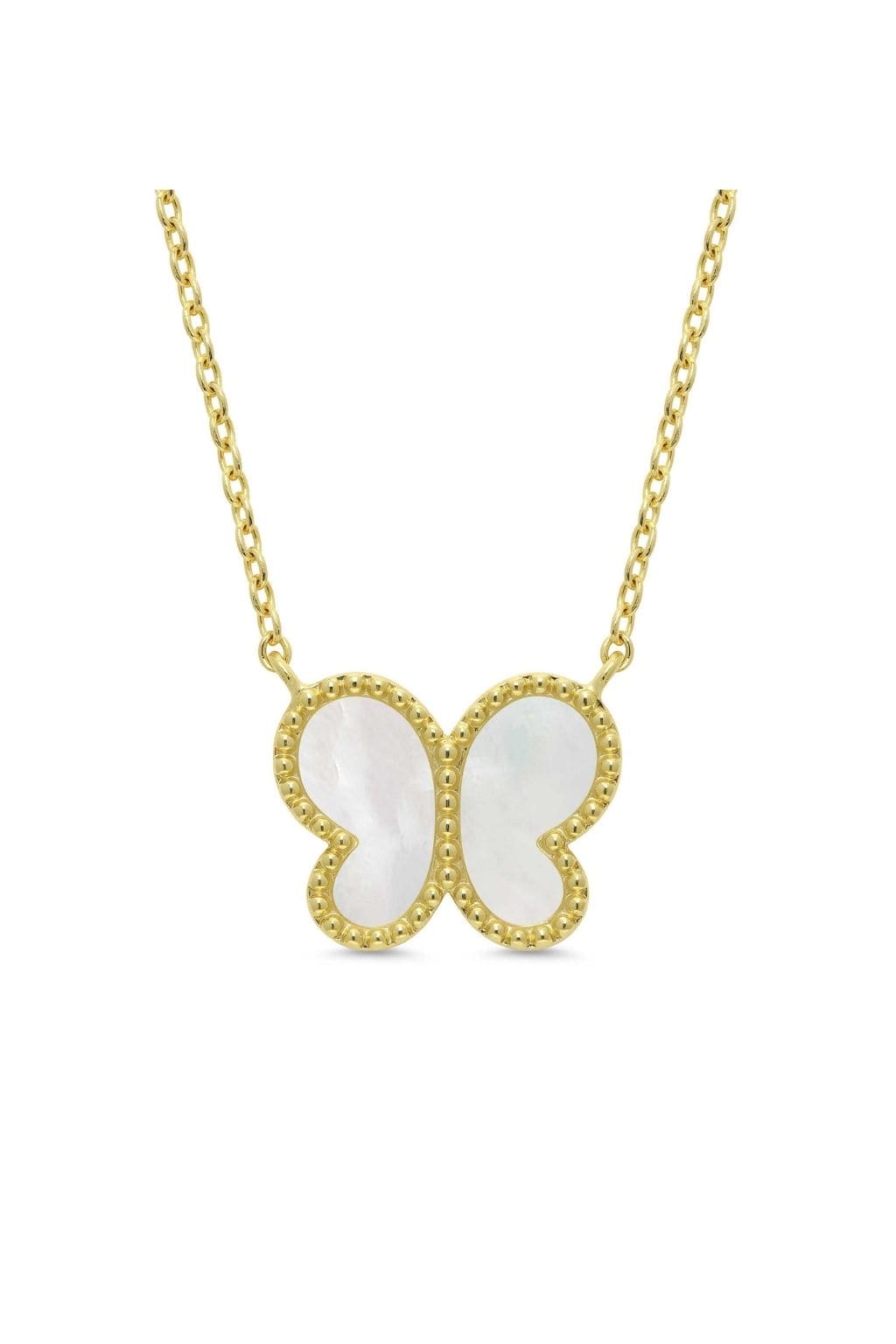 Mother of Pearl Butterfly Necklace