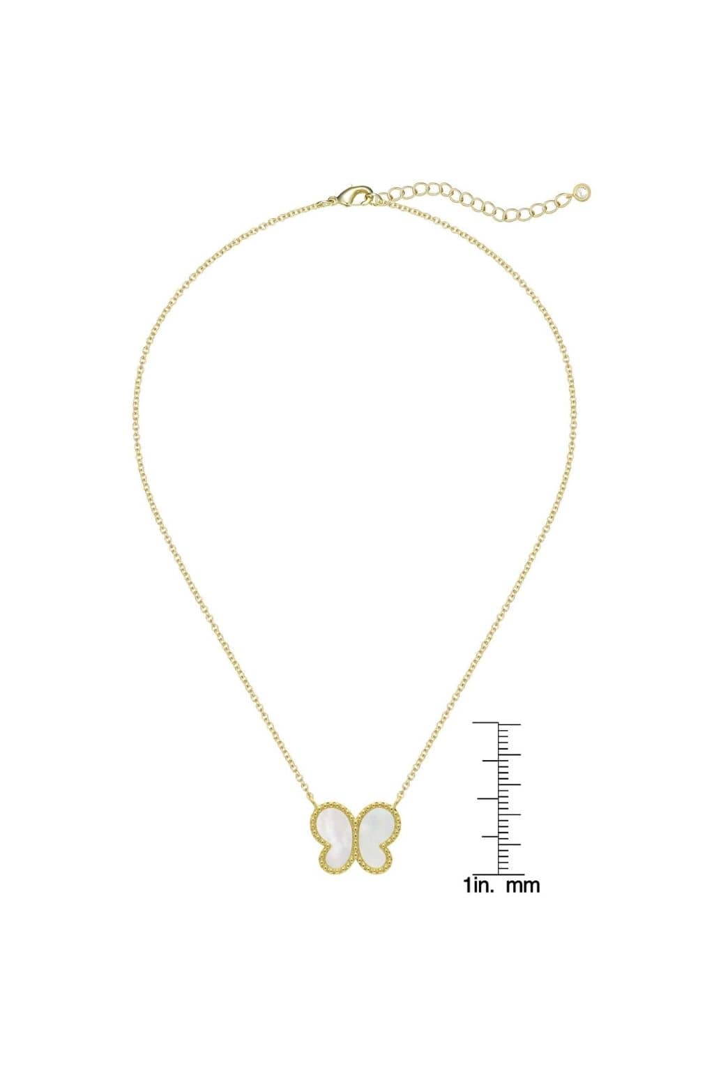 Mother of Pearl Butterfly Necklace