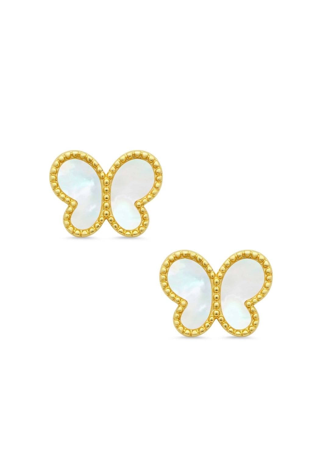 Mother of Pearl Butterfly Stud Earrings