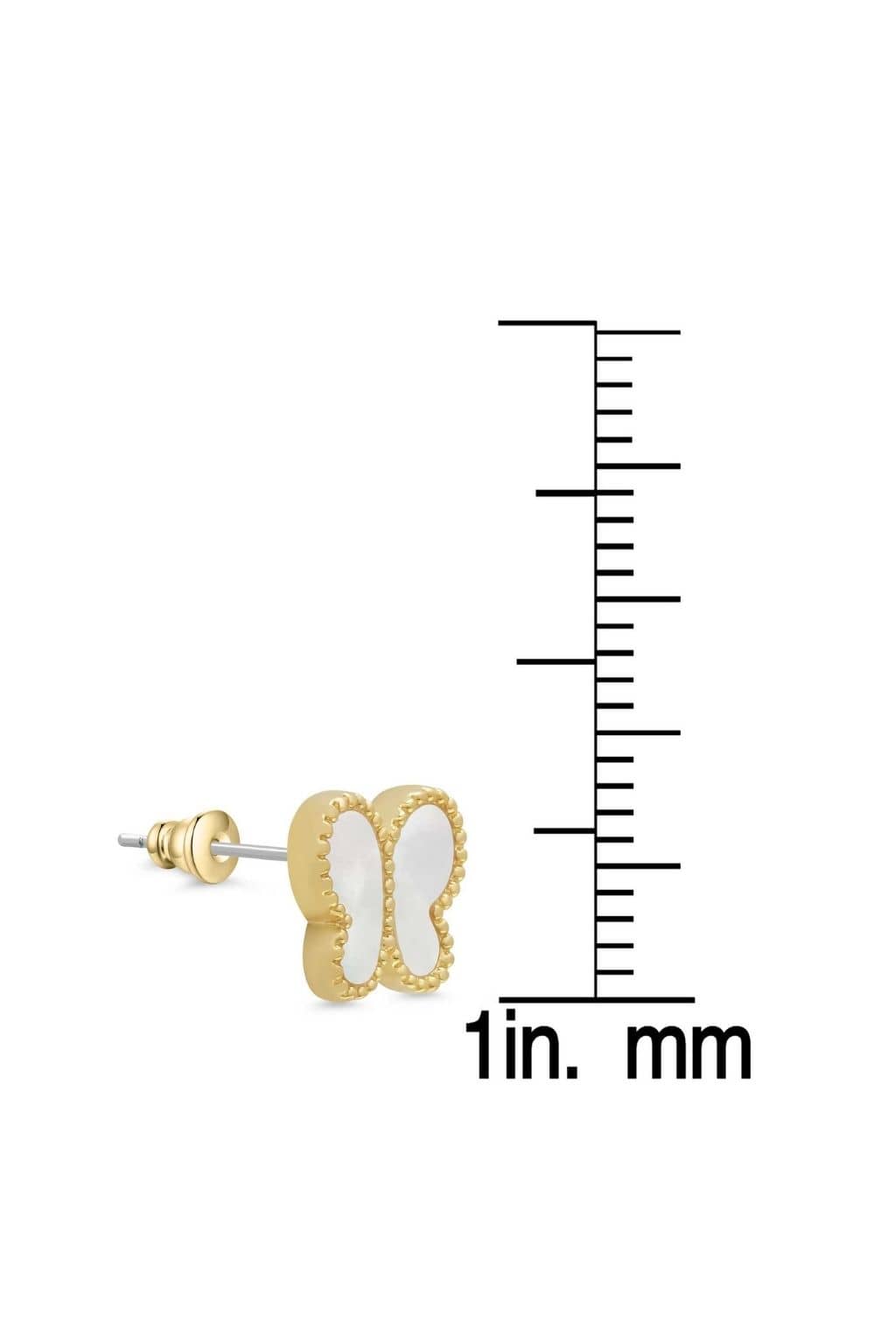 Mother of Pearl Butterfly Stud Earrings