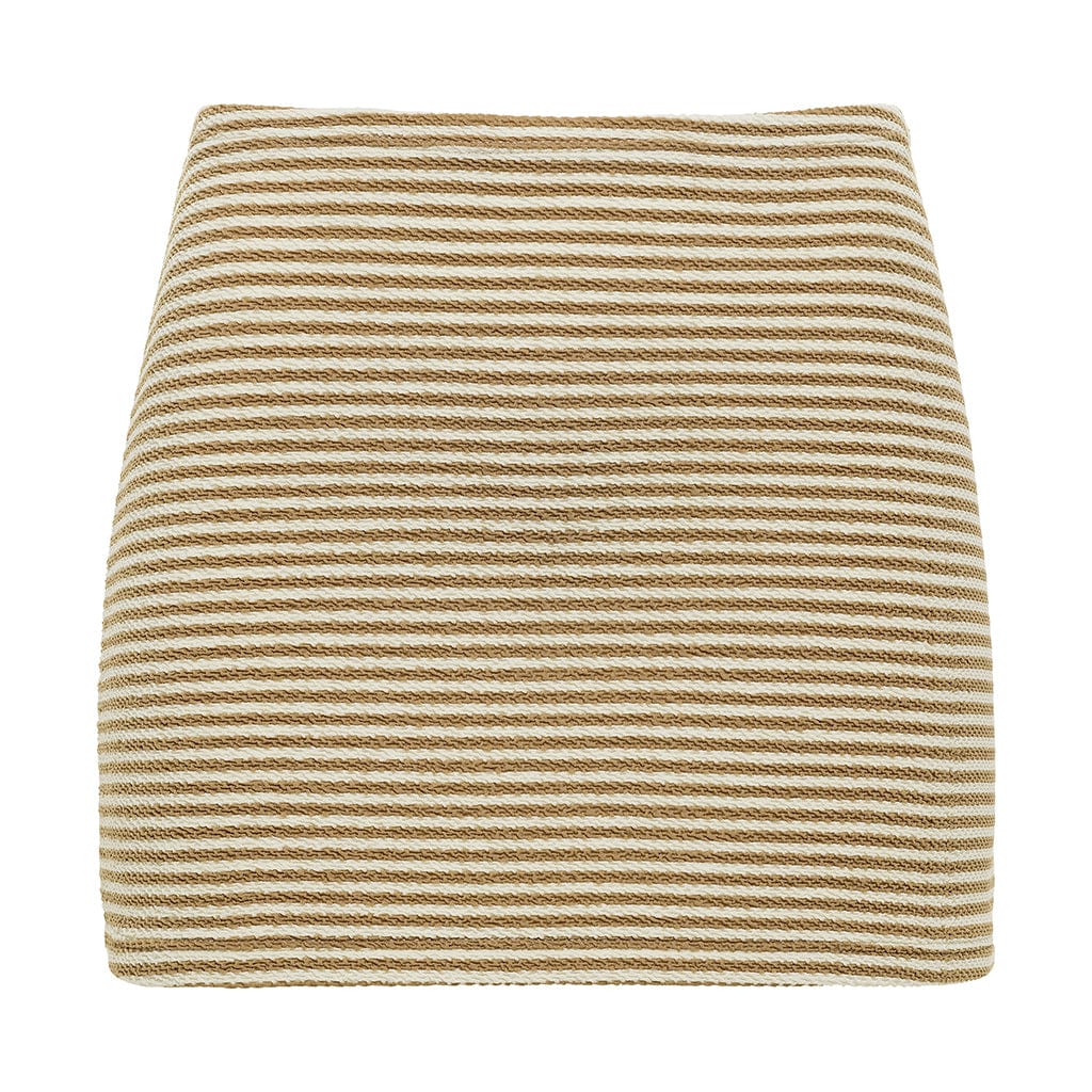Neutral Stripe Micro Skirt