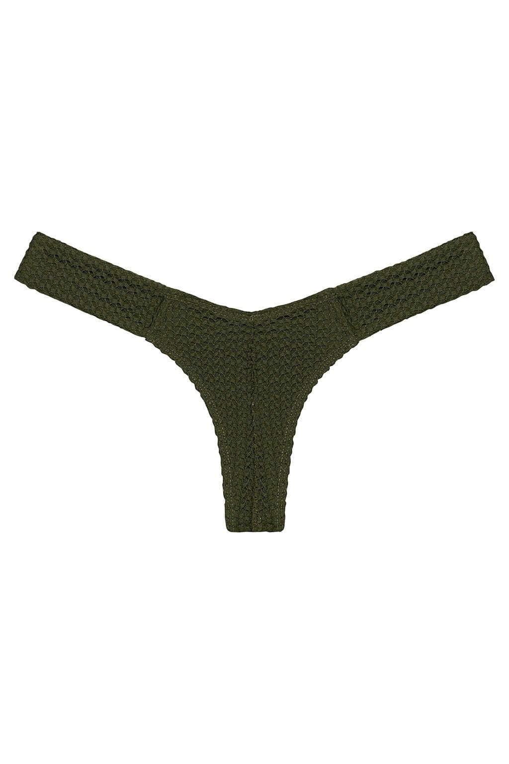 Olive Crochet Uno Bikini Bottom
