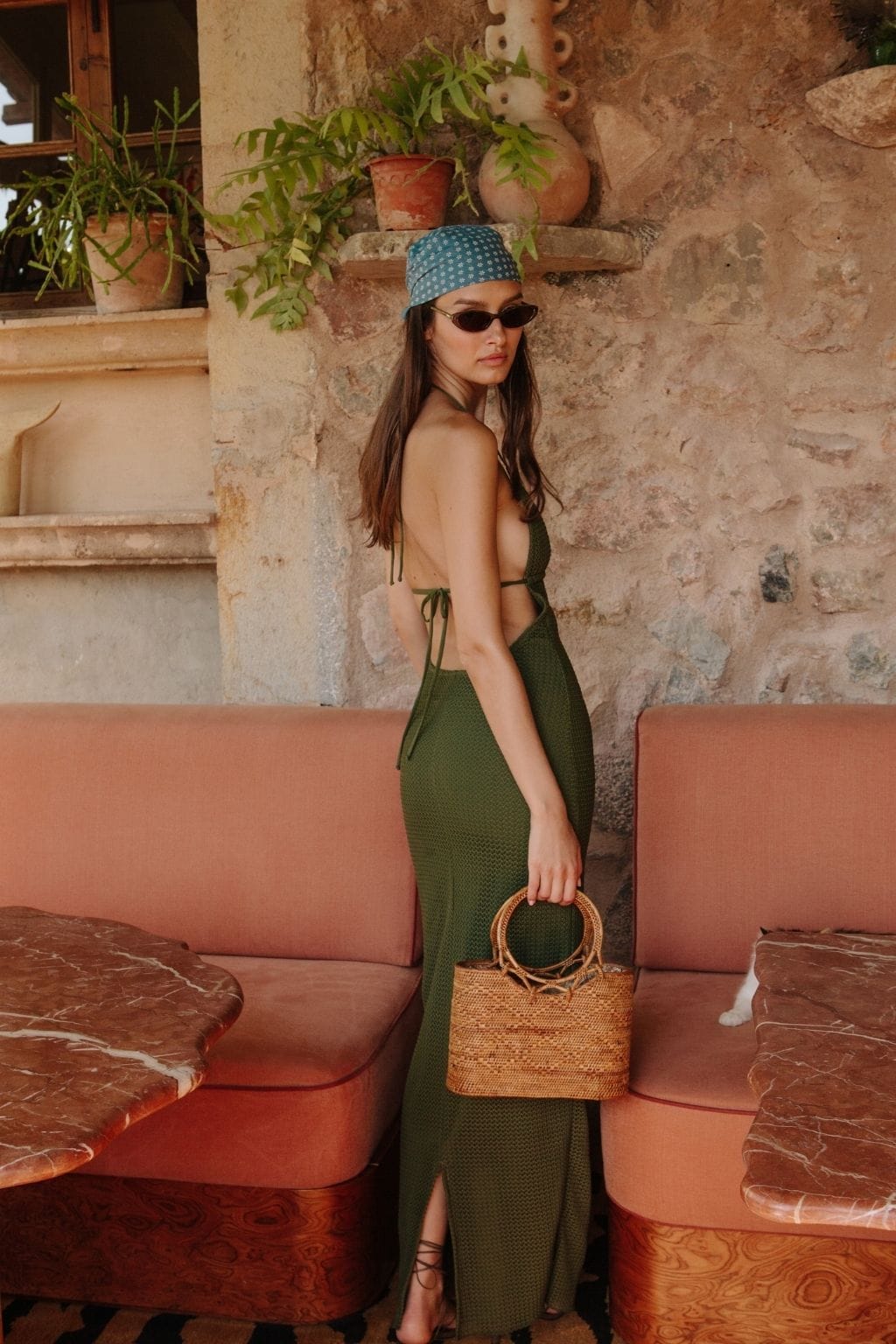 Olive Crochet Emma (Loop) Maxi Dress