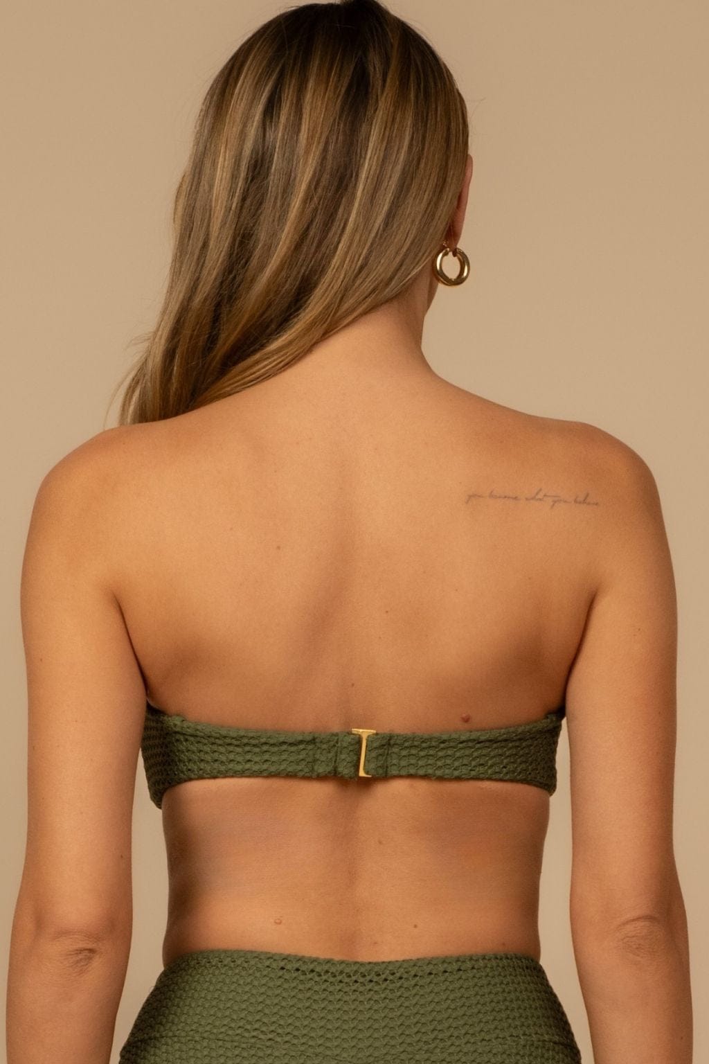 Olive Crochet Summer Bikini Top