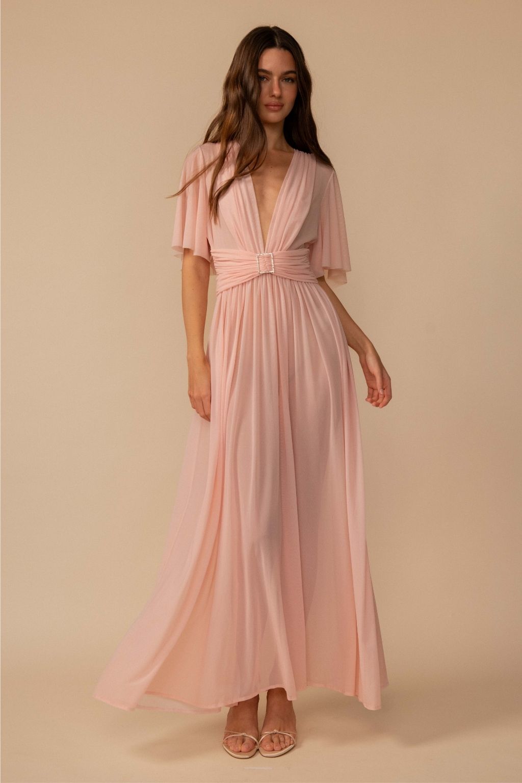 Pale Blush Silkie Claire Dress