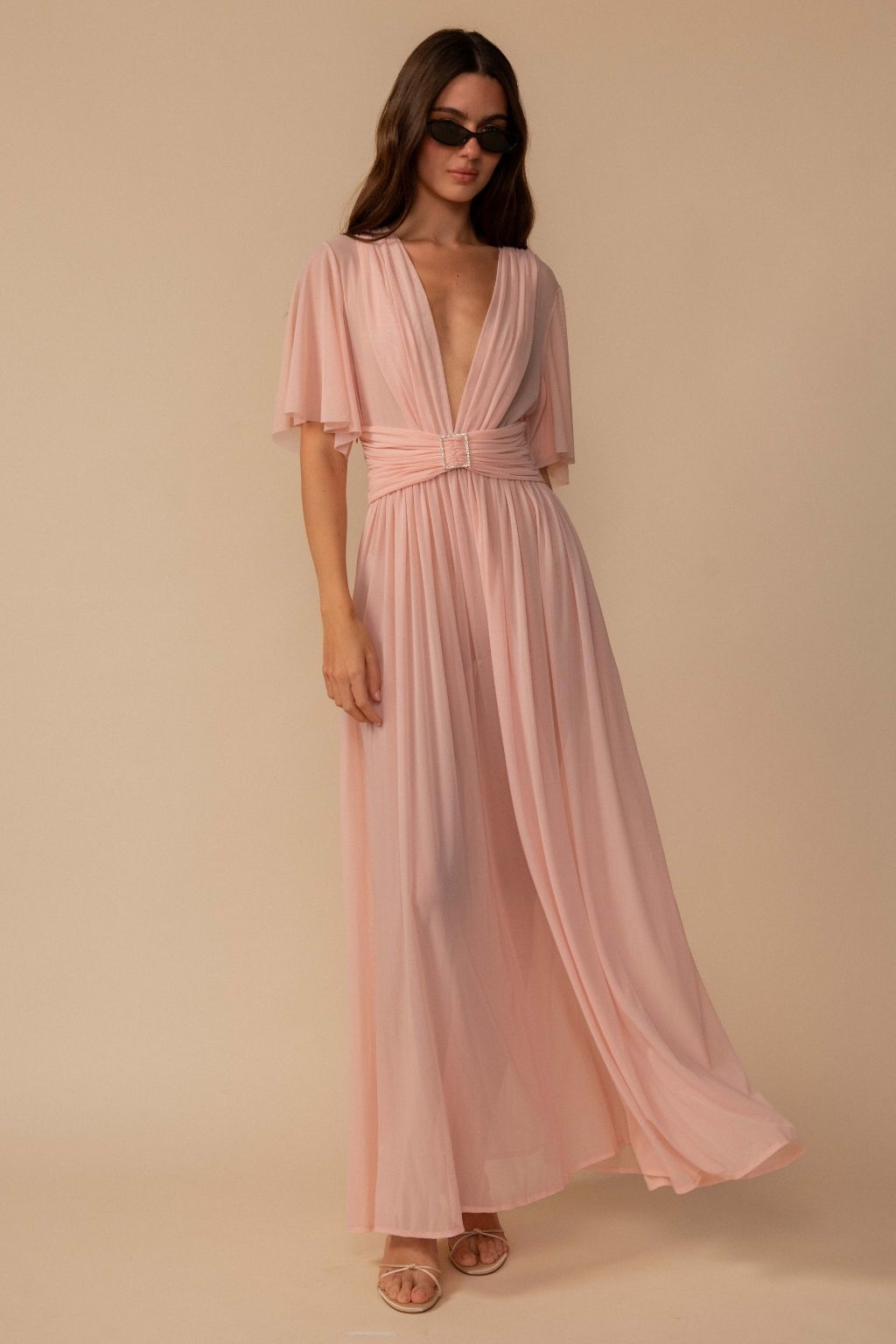 Pale Blush Silkie Claire Dress