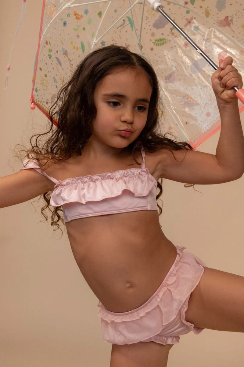 Pale Blush Silkie Mini Cabana Bikini Set