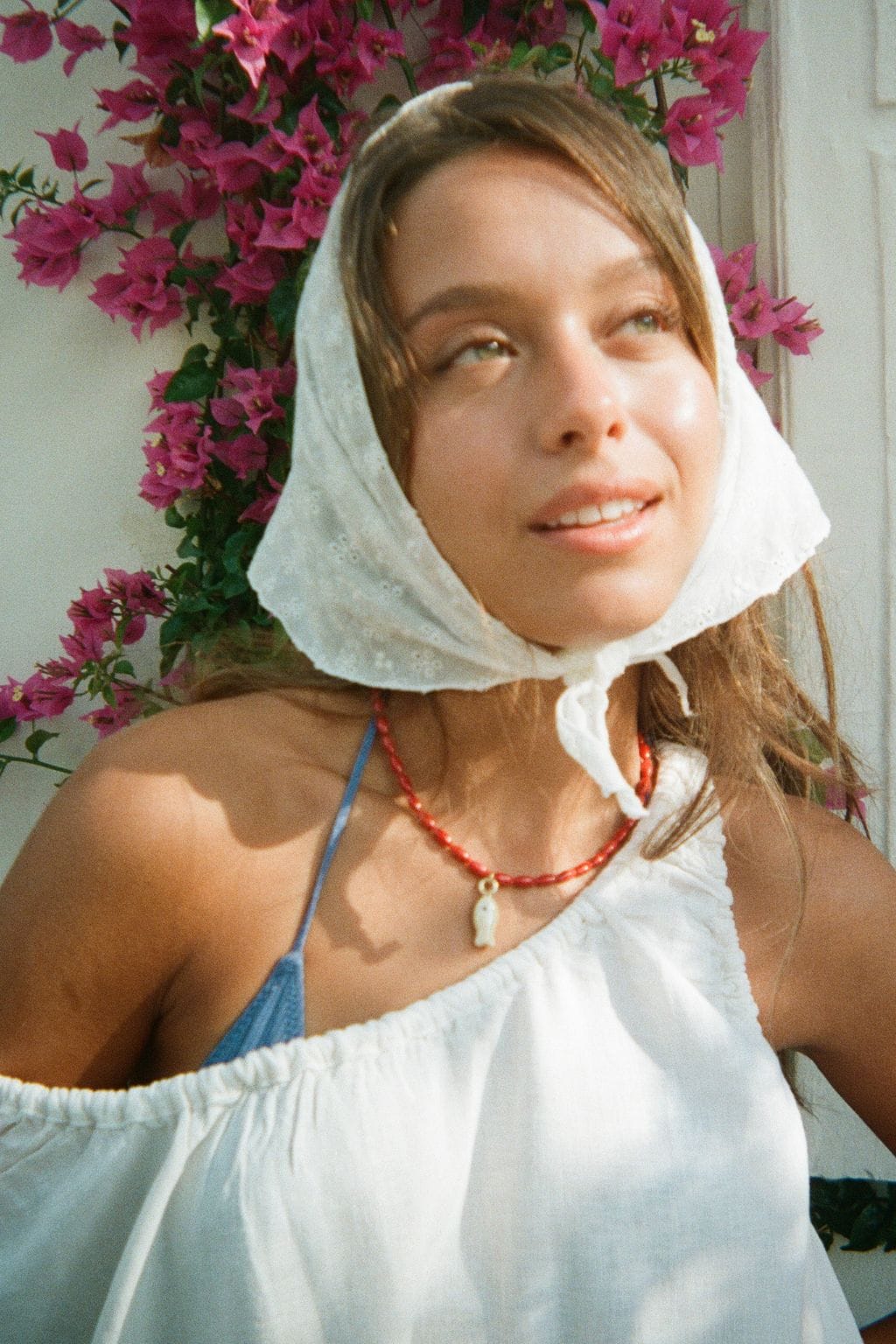 Red Beaded Fish Necklace