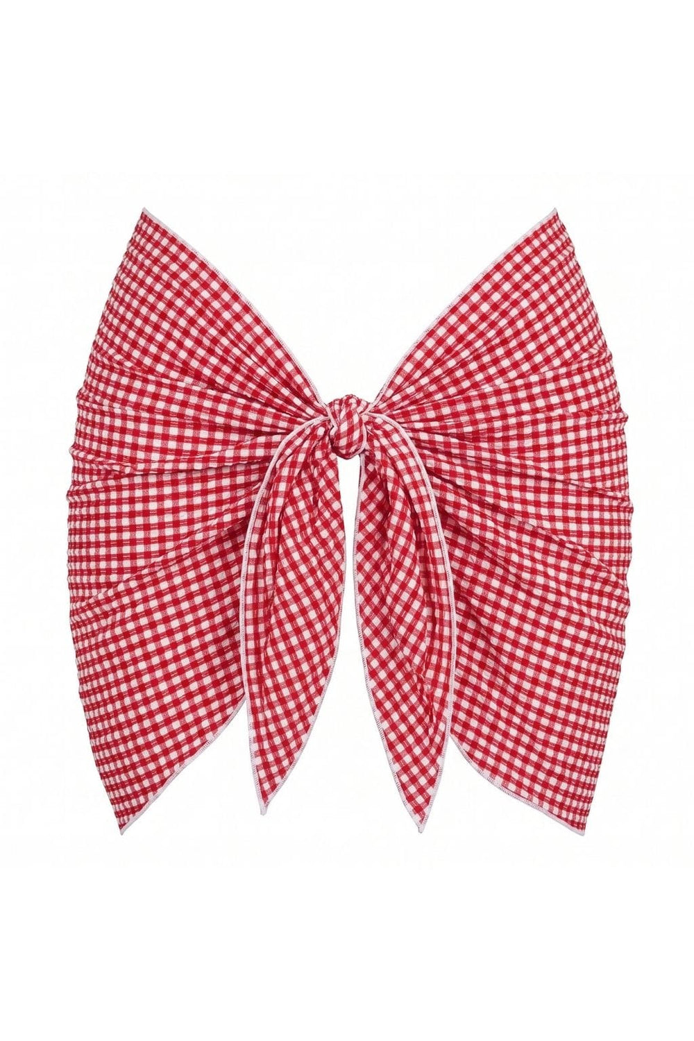 Red Micro Gingham Sarong