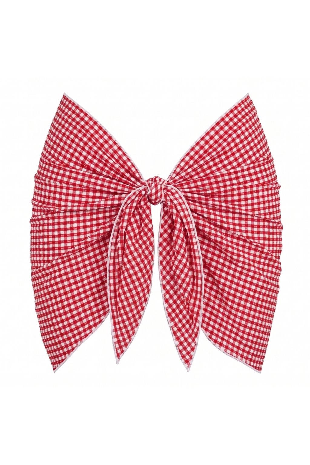 Red Micro Gingham Sarong