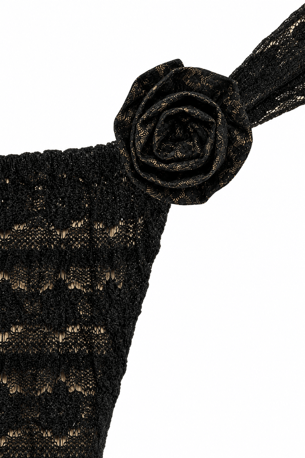 Black Daisy Lace Removable Rose Pin
