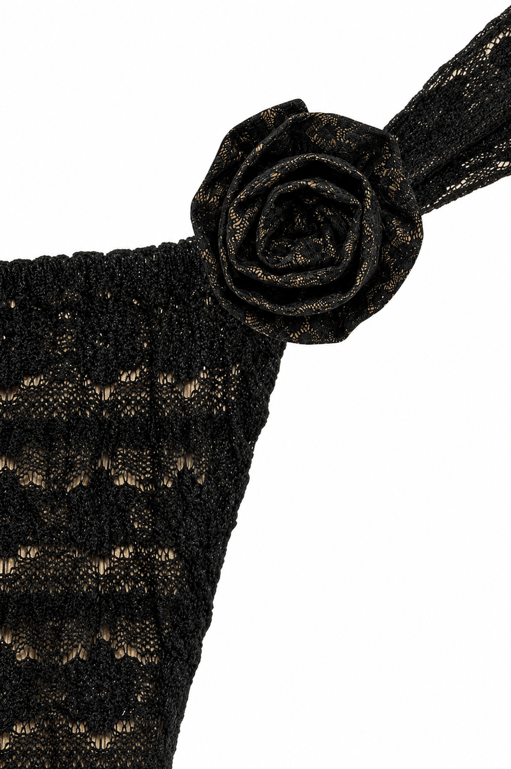 Black Daisy Lace Removable Rose Pin
