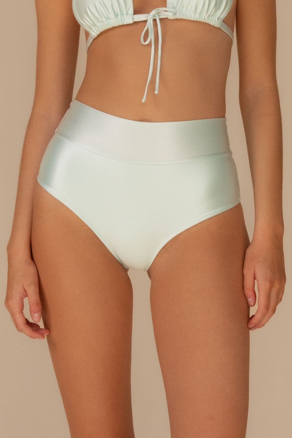 Seafoam Silkie Added Coverage High Rise Bikini Bottom