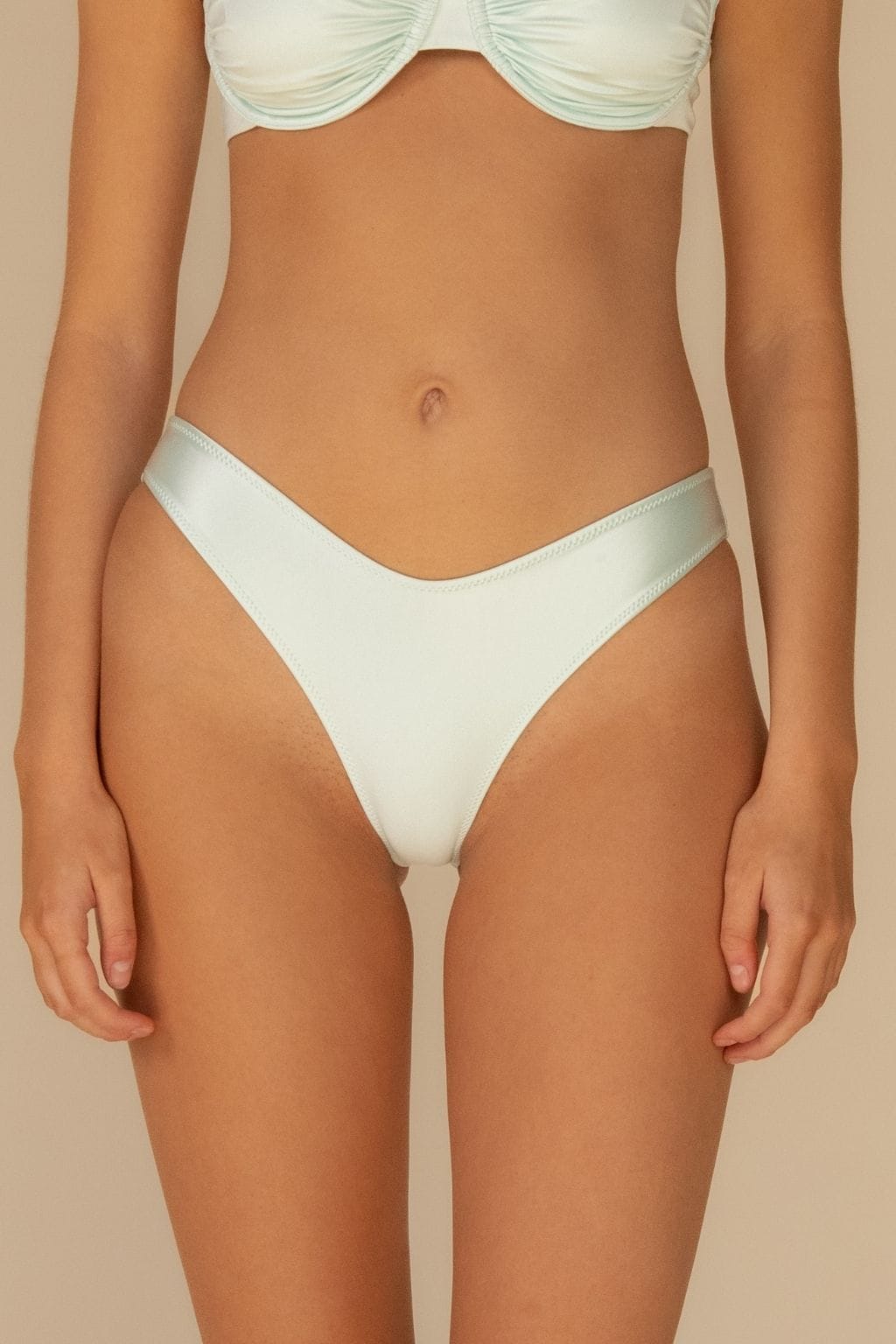 Seafoam Silkie Added Coverage Lulu (Zig-Zag Stitch) Bikini Bottom