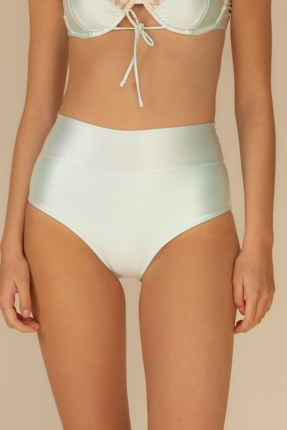 Seafoam Silkie Full Coverage High Rise Bikini Bottom