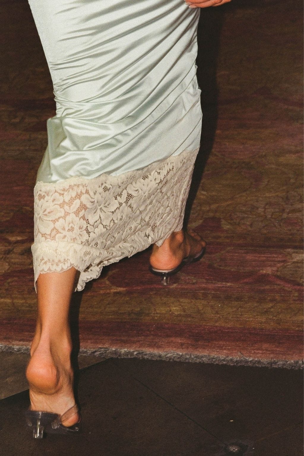 Seafoam Silkie Natalia Skirt w/Lace