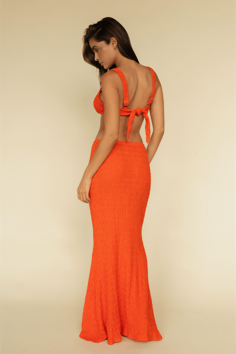 Tangerine Natalia Skirt