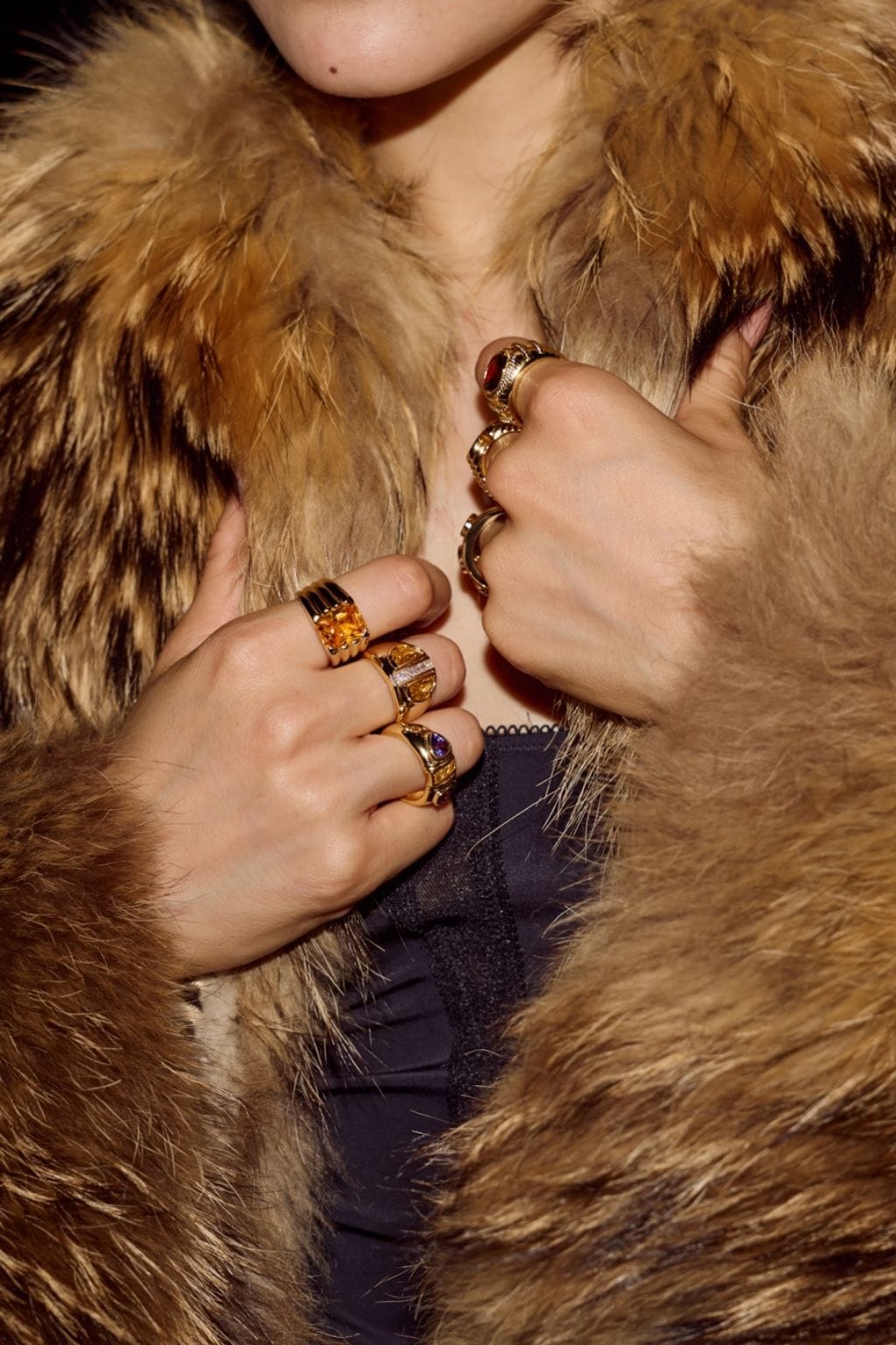 The Antoinette Stone Cigar Ring (Gold)