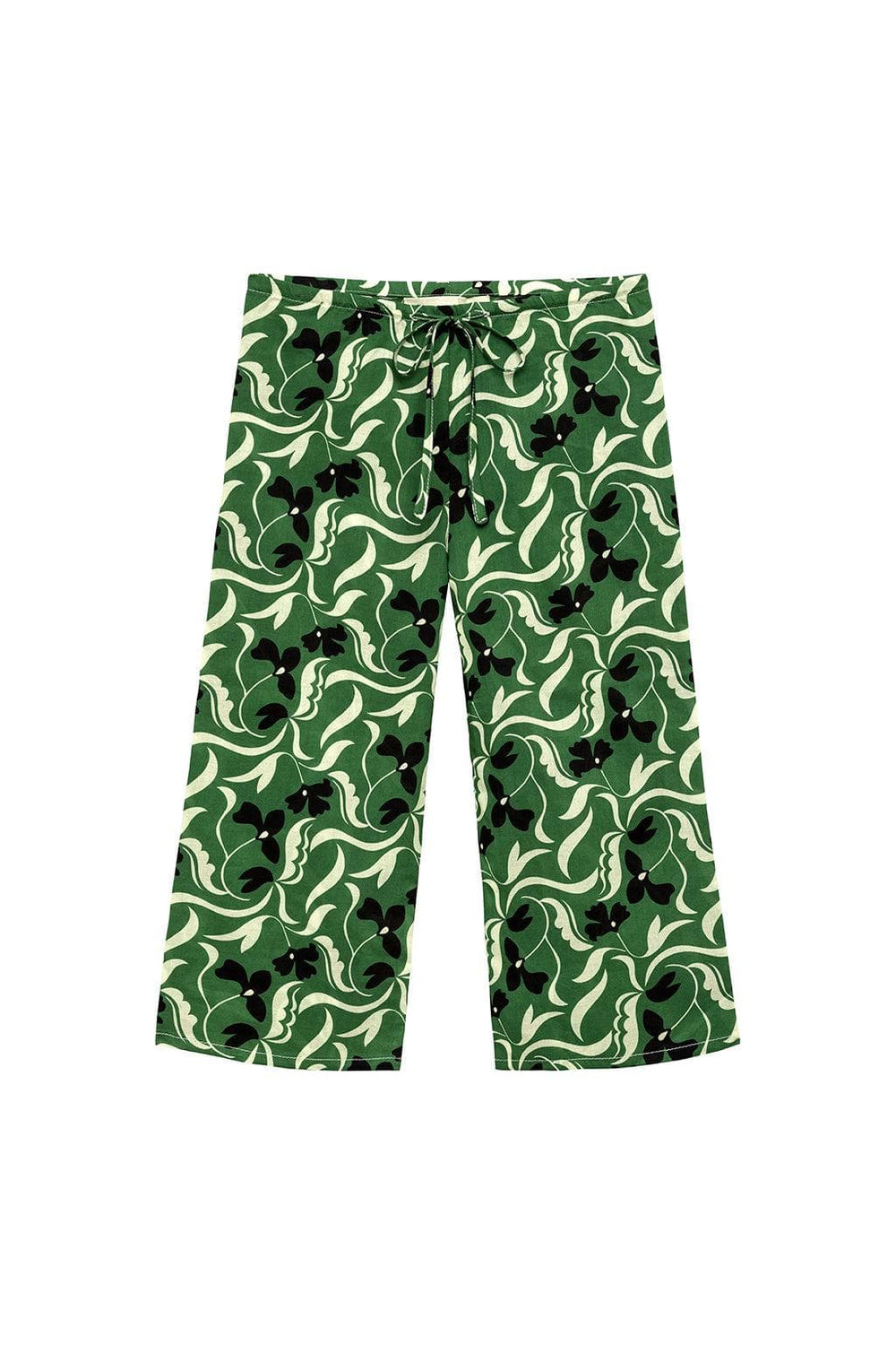 Veronica Floral Mini Drawstring Wide Leg Pant