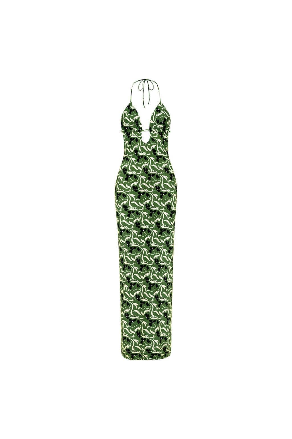 Elara Bloom Floral V-Neck Maxi Dress