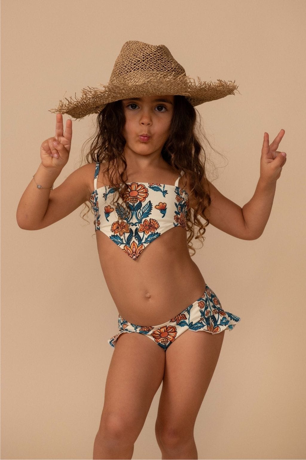 Winona Floral Mini Scarf x Kelly Bikini Set