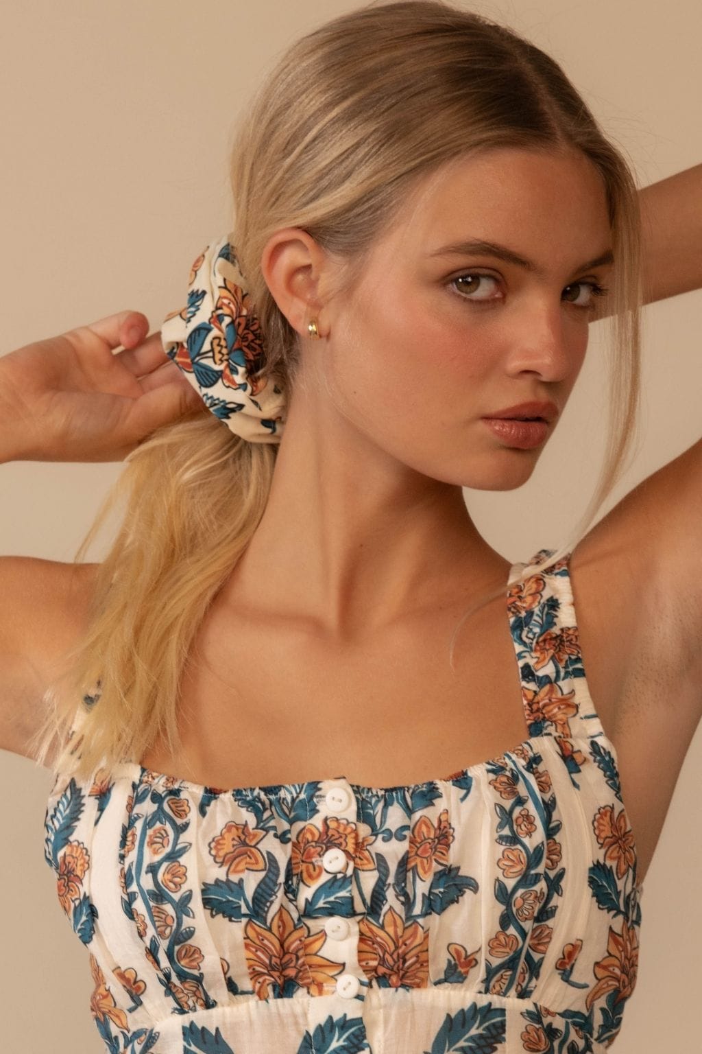 Winona Floral Chunky Scrunchie