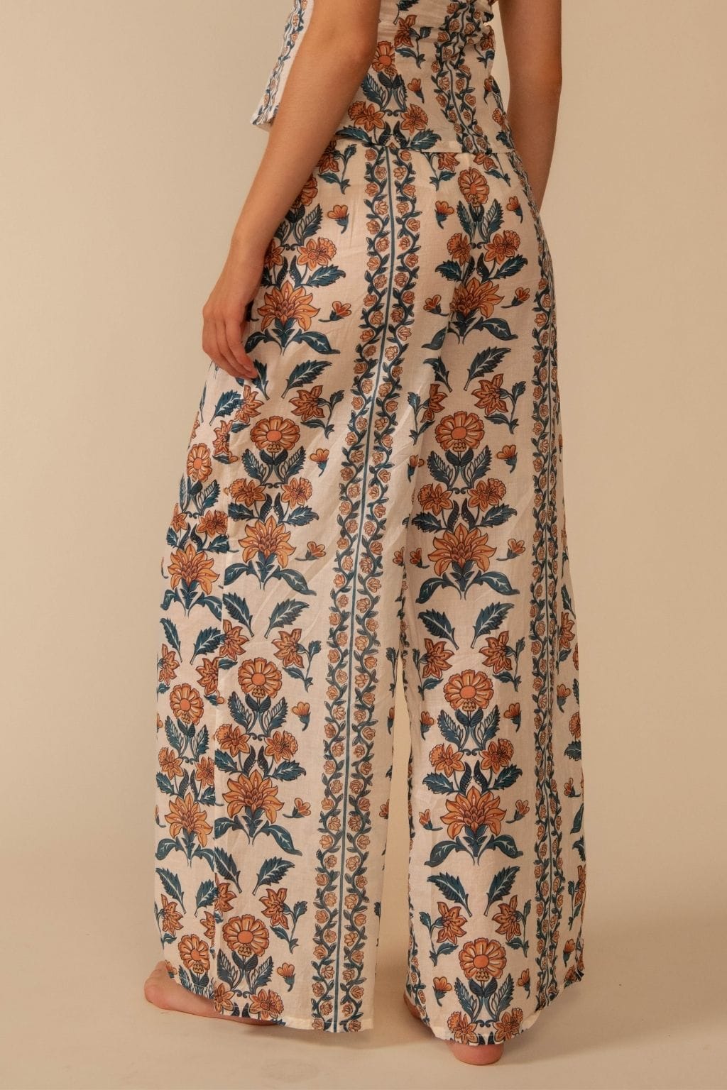 Winona Floral Drawstring Wide-Leg Pant