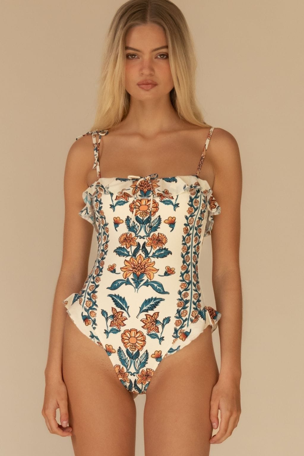 Winona Floral Jacelyn Ruffle One-Piece