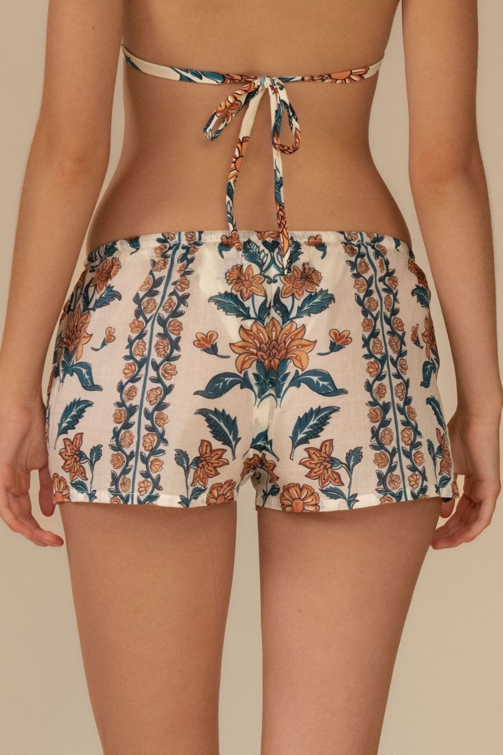 Winona Floral Low-Rise Drawstring Short